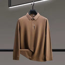 [PAGUE 2 LEVE 3] Camisa Polo Manga Longa Casual Patrick em Seda Gelo, Poliéster e Elastano + BRINDES: 2 Calças e Cinto